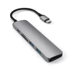 Hub Multipuerto Satechi - Space Gray - 6 en 1 - Tipo : USB-C - Slim Multimedia V2. - Imagen 3