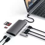 Hub Multipuerto Satechi Tipo : USB-C / V2 / 8 en 1 - 4K - Ethernet - Gris Espacial.