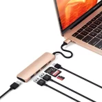 Hub Multipuerto Satechi Dorado - 6 en 1 - Tipo : USB-C -Slim Multimedia V2.
