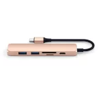 Hub Multipuerto Satechi Dorado - 6 en 1 - Tipo : USB-C -Slim Multimedia V2. - Imagen 2