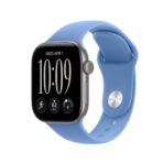 Apple Watch Series 12 de 46mm - Space Gray - Sport Band : Wildflower Blue