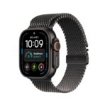Apple Watch Ultra 4 - Black - Titanium Milanese Loop : Black